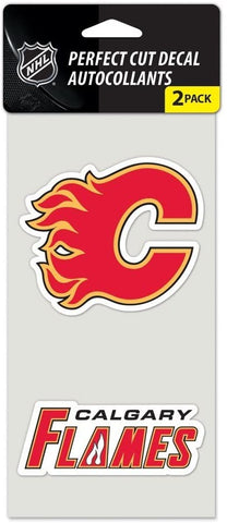 Calgary Flames Set of 2 Die Cut Decals - Special Order - Team Fan Cave