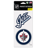 Winnipeg Jets Decal 4x4 Perfect Cut Set of 2 Special Order - Team Fan Cave