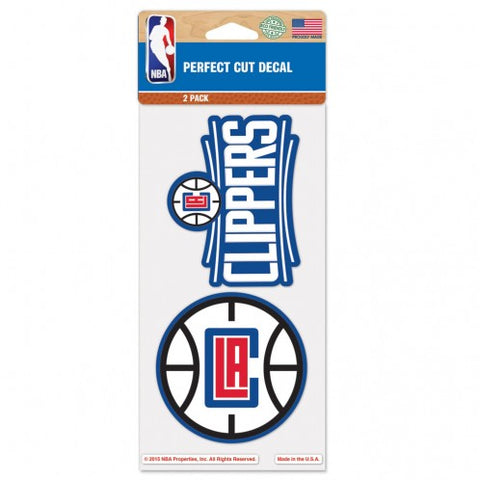 Los Angeles Clippers Decal 4x4 Perfect Cut Set of 2 - Team Fan Cave