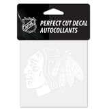 Chicago Blackhawks Decal 4x4 Perfect Cut White - Team Fan Cave