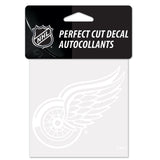 Detroit Red Wings Decal 4x4 Perfect Cut White