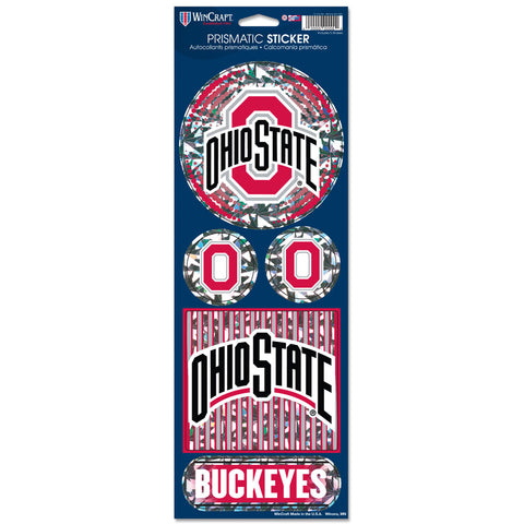 Ohio State Buckeyes Stickers Prismatic - Team Fan Cave