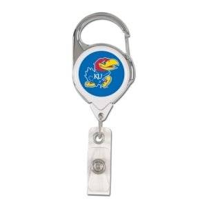 Kansas Jayhawks Badge Holder Premium Retractable