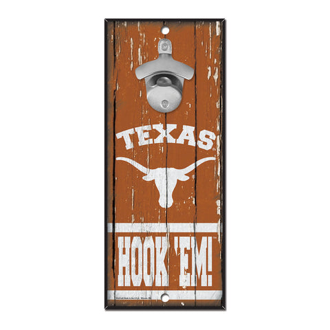 Texas Longhorns Sign Wood 5x11 Bottle Opener