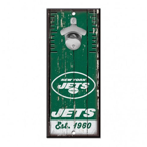 New York Jets Sign Wood 5x11 Bottle Opener