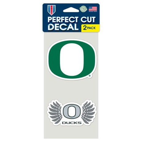 Oregon Ducks Set of 2 Die Cut Decals - Team Fan Cave
