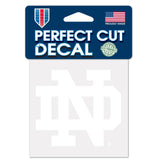 Notre Dame Fighting Irish Decal 4x4 Perfect Cut White - Special Order