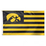 Iowa Hawkeyes Flag 3x5 Deluxe Style Stars and Stripes Design - Special Order-0