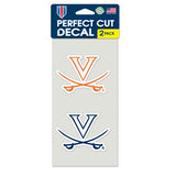 Virginia Cavaliers Decal 4x4 Perfect Cut Set of 2 - Special Order - Team Fan Cave