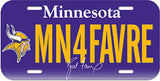 Minnesota Vikings Brett Favre License Plate - Team Fan Cave