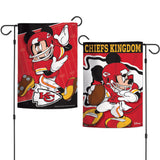 Kansas City Chiefs Flag 12x18 Garden Style 2 Sided Disney - Special Order
