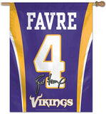 Minnesota Vikings Banner 27x37 Vertical Brett Favre Jersey Design - Team Fan Cave