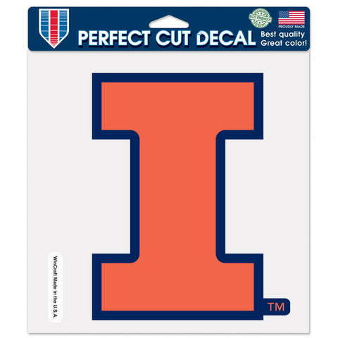 Illinois Fighting Illini Decal 8x8 Die Cut Color - Team Fan Cave