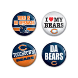 Chicago Bears Buttons 4 Pack - Special Order