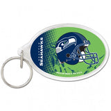 Seattle Seahawks Key Ring Acrylic Oval - Team Fan Cave