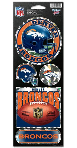 Denver Broncos Stickers Prismatic - Team Fan Cave