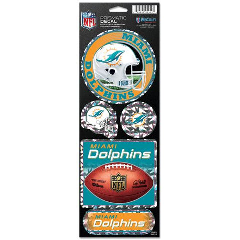 Miami Dolphins Stickers Prismatic - Team Fan Cave