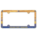 Golden State Warriors Plastic License Plate Frame Full Color Style - Team Fan Cave