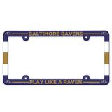 Baltimore Ravens License Plate Frame Plastic Full Color Style