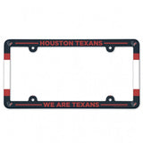 Houston Texans License Plate Frame Plastic Full Color Style - Team Fan Cave