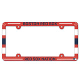 Boston Red Sox License Plate Frame Plastic Full Color Style - Team Fan Cave