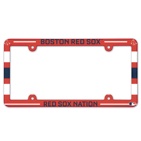 Boston Red Sox License Plate Frame Plastic Full Color Style - Team Fan Cave