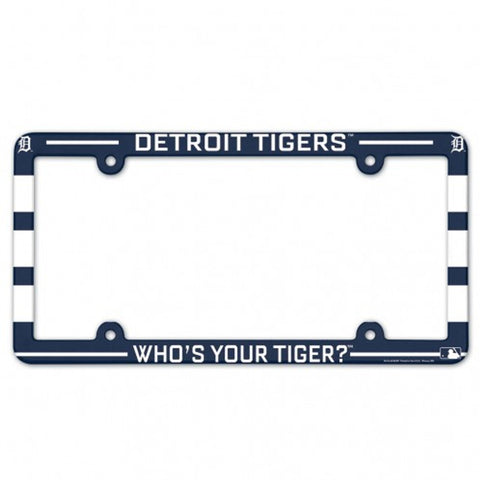 Detroit Tigers License Plate Frame Plastic Full Color Style-0