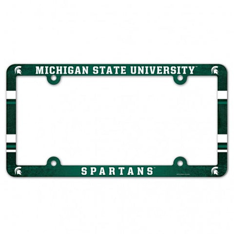 Michigan State Spartans Plastic Full Color License Plate Frame