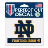 Notre Dame Fighting Irish Decal 4.5x5.75 Perfect Cut Color