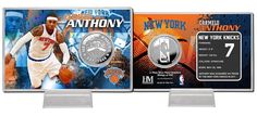 New York Knicks Carmelo Anthony Coin Card - Silver Stad - Team Fan Cave