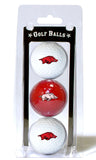 Arkansas Razorbacks 3 Pack of Golf Balls - Special Order-0