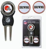 Cleveland Browns Golf Divot Tool with 3 Markers
