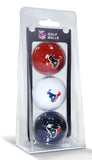 Houston Texans Golf Balls 3 Pack - Special Order - Team Fan Cave