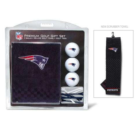 New England Patriots Golf Gift Set with Embroidered Towel - Team Fan Cave
