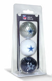 Dallas Cowboys 3 Pack of Golf Balls