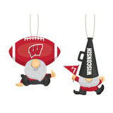 Wisconsin Badgers Ornament Gnome Fan 2 Pack-0