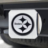 Pittsburgh Steelers Hitch Cover Chrome Emblem on Chrome - Special Order - Team Fan Cave