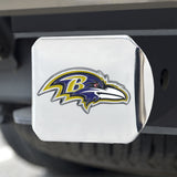 Baltimore Ravens Hitch Cover Color Emblem on Chrome - Team Fan Cave