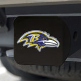 Baltimore Ravens Hitch Cover Color Emblem on Black - Team Fan Cave