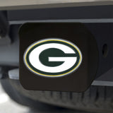 Green Bay Packers Hitch Cover Color Emblem on Black - Team Fan Cave