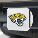 Jacksonville Jaguars Hitch Cover Color Emblem on Chrome - Team Fan Cave