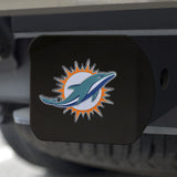 Miami Dolphins Hitch Cover Color Emblem on Black