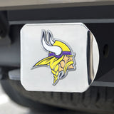 Minnesota Vikings Hitch Cover Color Emblem on Chrome - Team Fan Cave