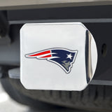 New England Patriots Hitch Cover Color Emblem on Chrome - Team Fan Cave