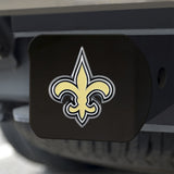 New Orleans Saints Hitch Cover Color Emblem on Black - Team Fan Cave