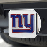 New York Giants Hitch Cover Color Emblem on Chrome - Team Fan Cave