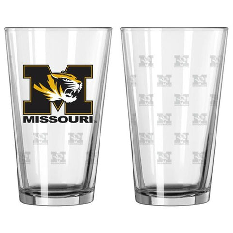 Missouri Tigers Satin Etch Pint Glass Set-0