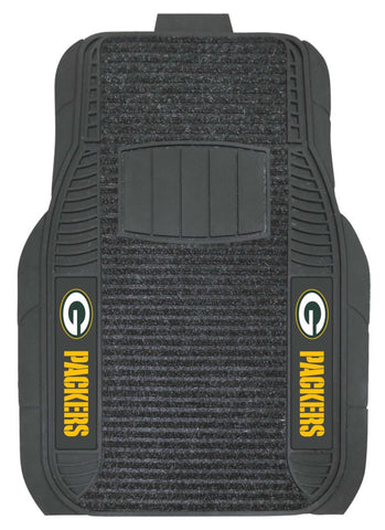 Green Bay Packers Car Mats Deluxe Set - Team Fan Cave