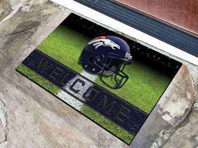 Denver Broncos Door Mat 18x30 Welcome Crumb Rubber - Team Fan Cave