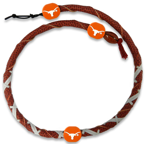 Texas Longhorns Classic Spiral Football Necklace - Team Fan Cave